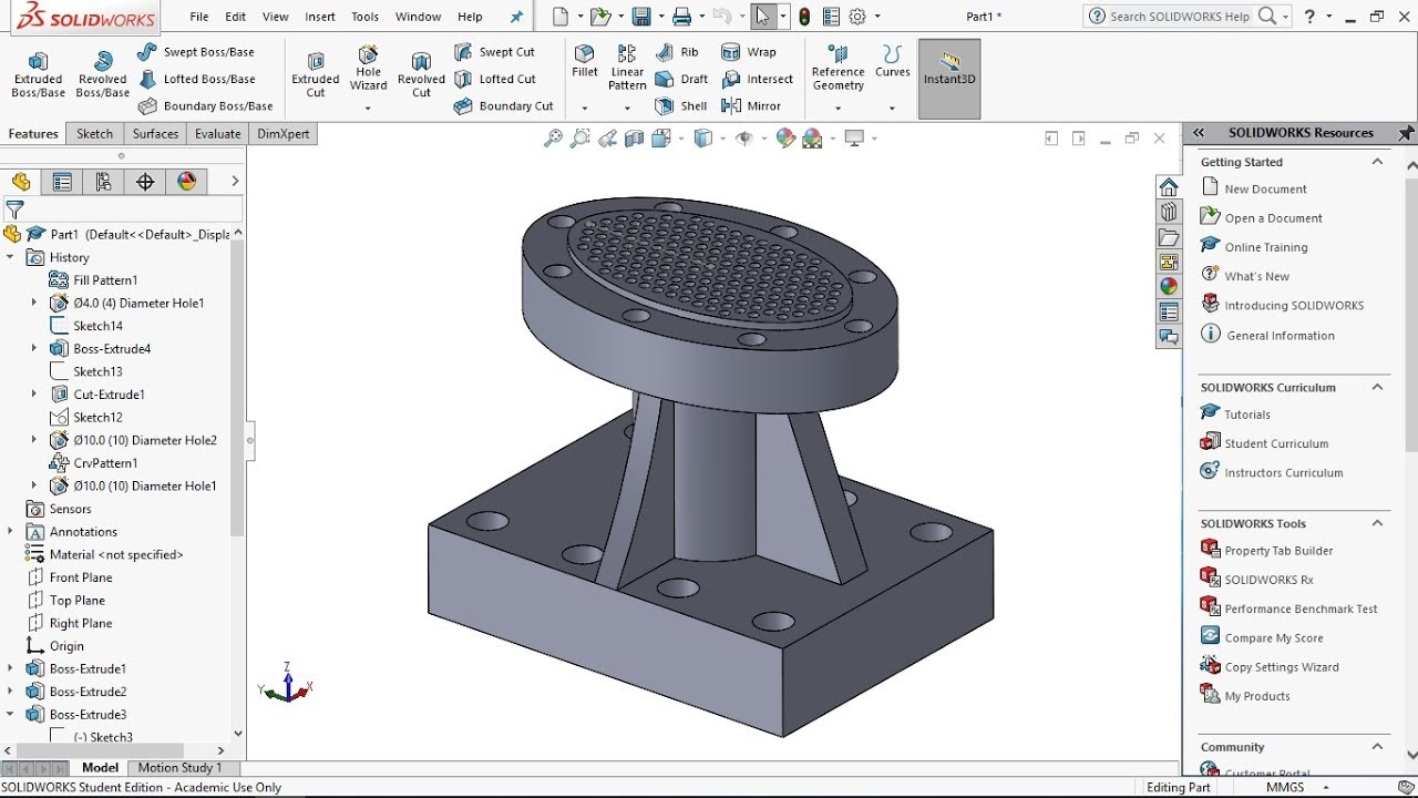 Tutorial Solidworks - Belajar Desain 3D #11 - Filter Pipe Hub - Solidworks 2017 (Fast Tutorial)