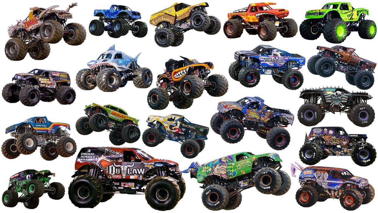El Toro Loco, Zombie, Bigfoot, Avenger, Max-D, Grave Digger, Jester | Top Monster trucks Strongest