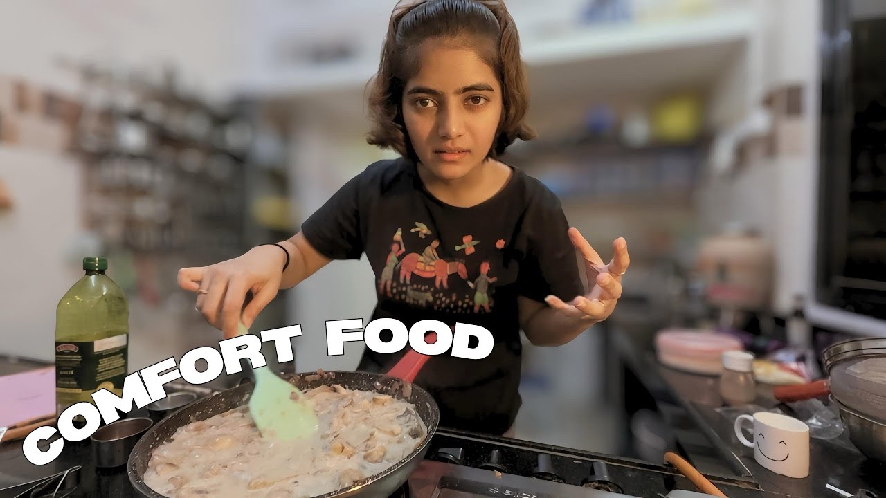 Cooking a creamy Cheat Meal for my rest day