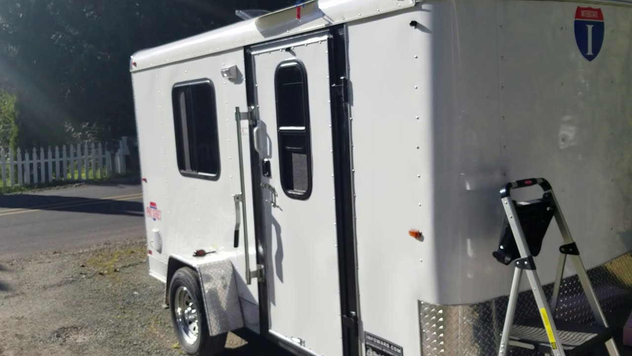 6x12 Cargo Trailer Conversion Tiny Home.. Full Overview .. #1