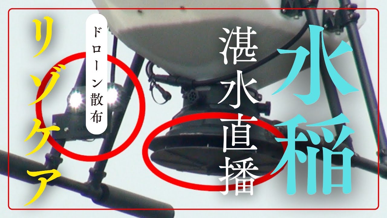 【農薬散布ドローン】RISOCARE(リゾケア)水稲湛水直播を行う！