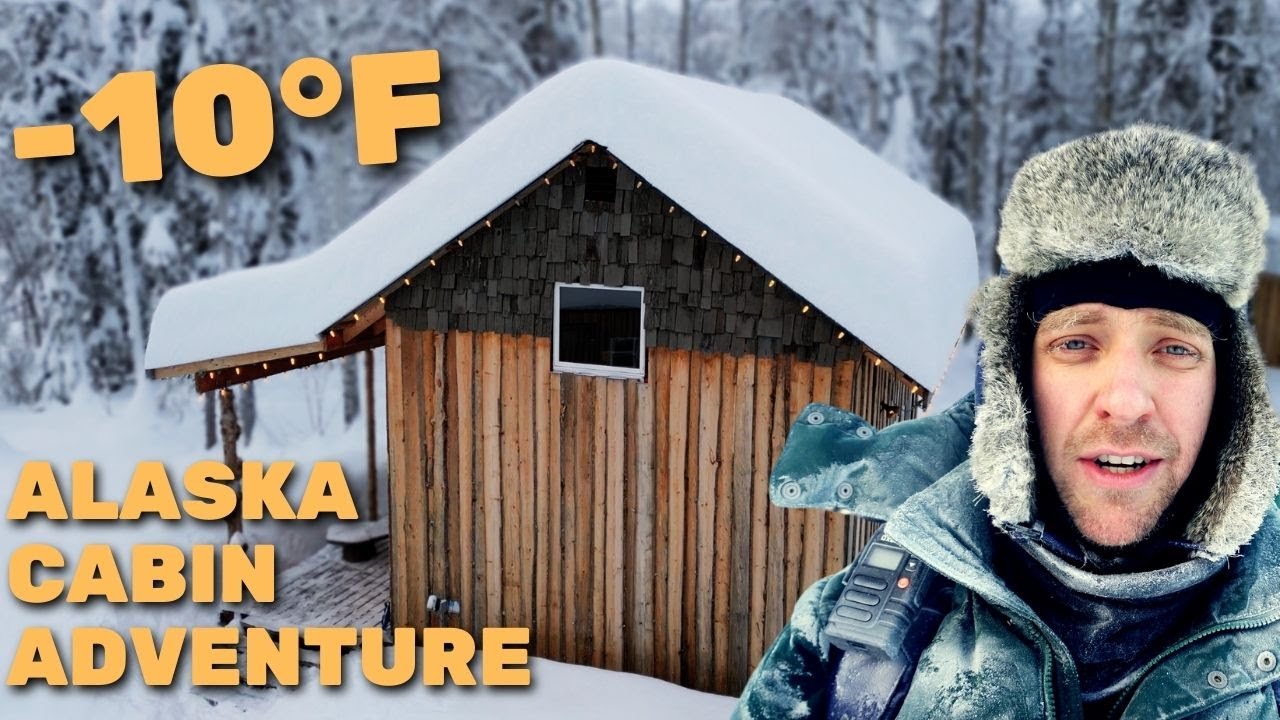 Braving Alaskas EXTREME COLD | Ice Fishing and Snowmobiling at the Cabin