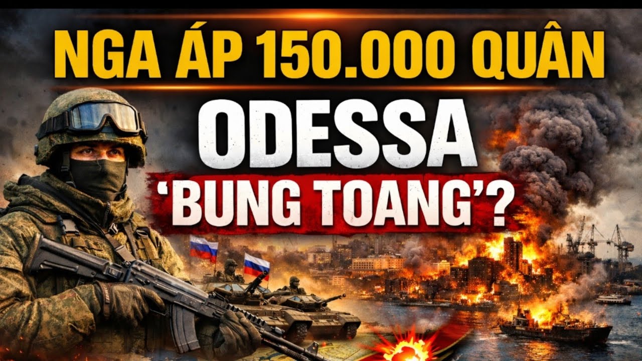 Odessa rung chuyển: 150.000 quân Nga khóa chặt, huyết mạch sống của Ukraina bị bóp nghẹt.
