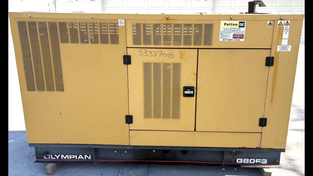80KW Olympian gas genset load bank 