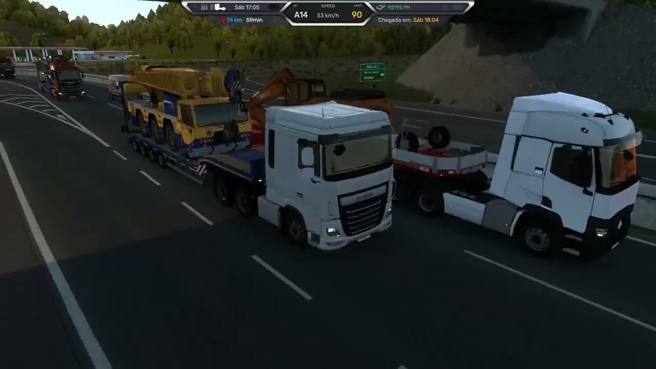 EAA EXPLORANDO A AMÉRICA 1.57 DAF XF 106 EM TRANSPORTE DE GUINDASTE MÓVEL #eaa