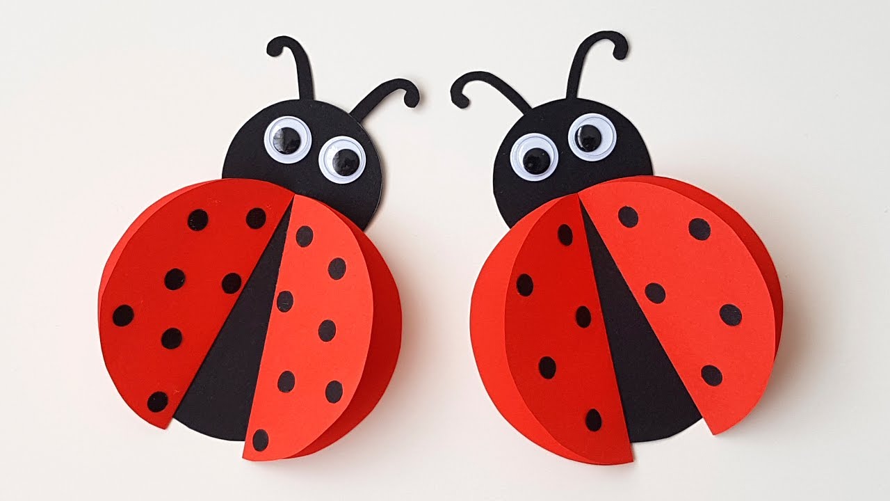 🐞 Божья Коровка Простые поделки из бумаги для детей Летние поделки для детей из бумаги Paper Ladybug