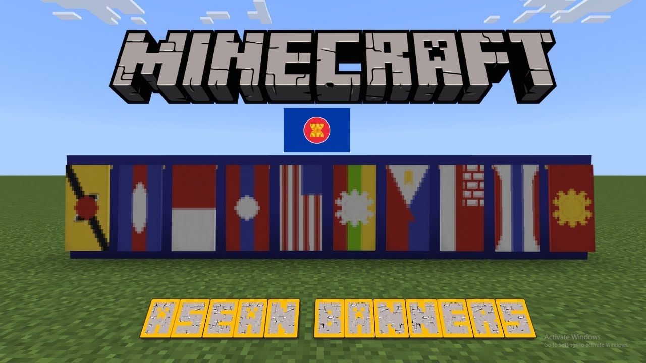 Minecraft  - ASEAN Flag Banners Tutorial