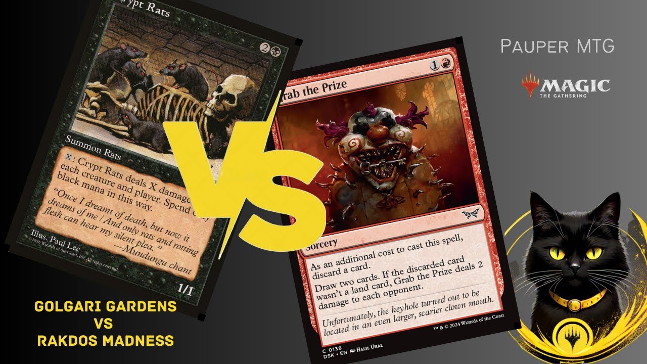 Golgari Gardens Vs Rakdos Madness [Pauper Gameplay]