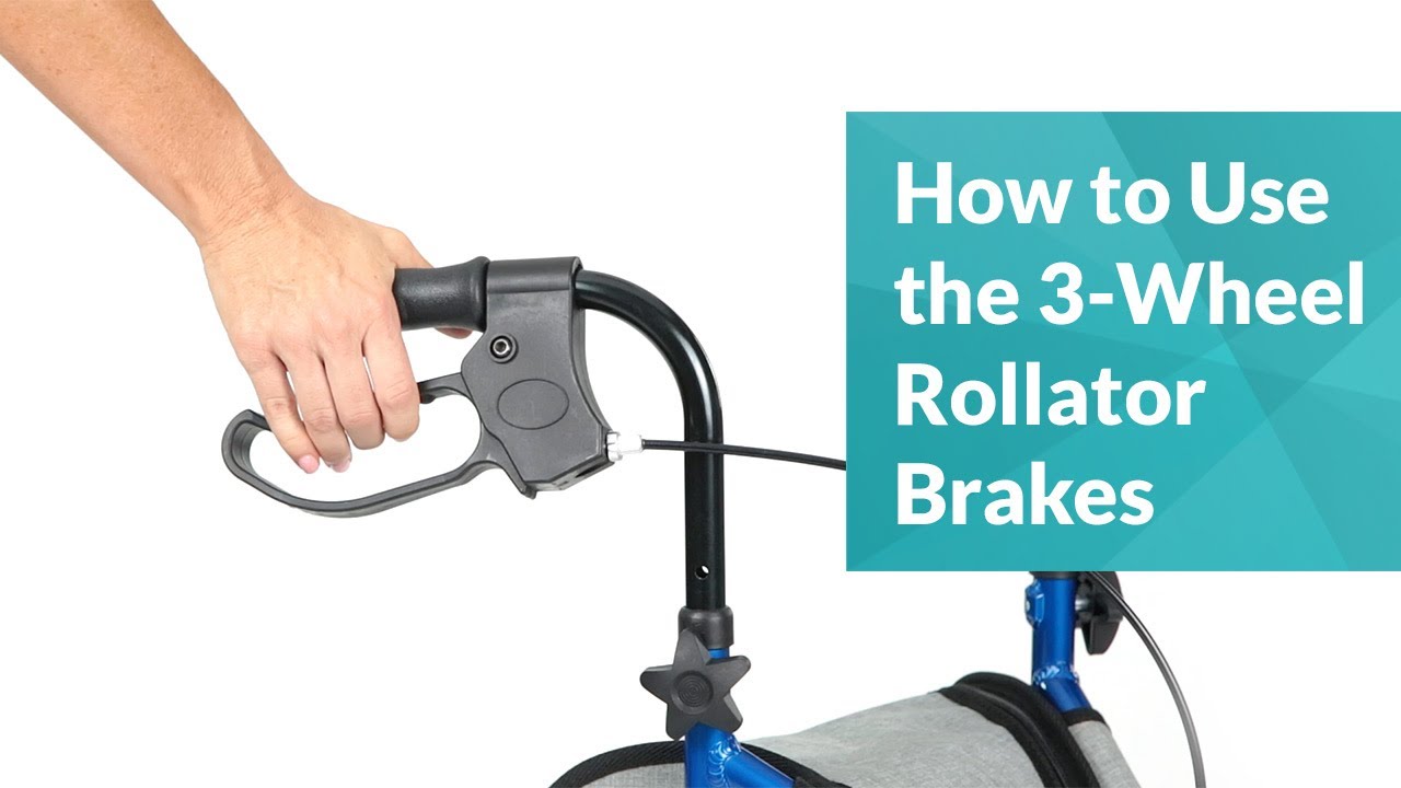 How to Use the 3-Wheel Rollator Brakes