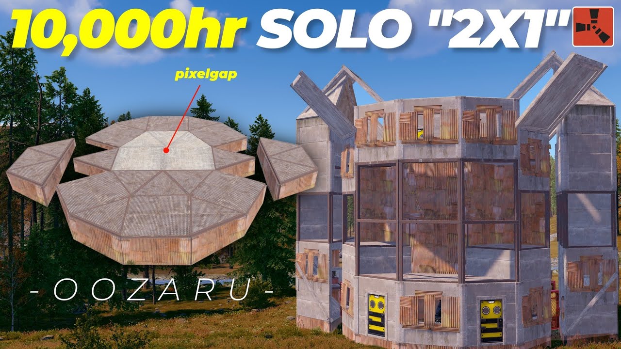 OOZARU 2X1 | Sneaky PIXELGAP 2 Bunker Hidden Loot SOLO/DUO Base RUST