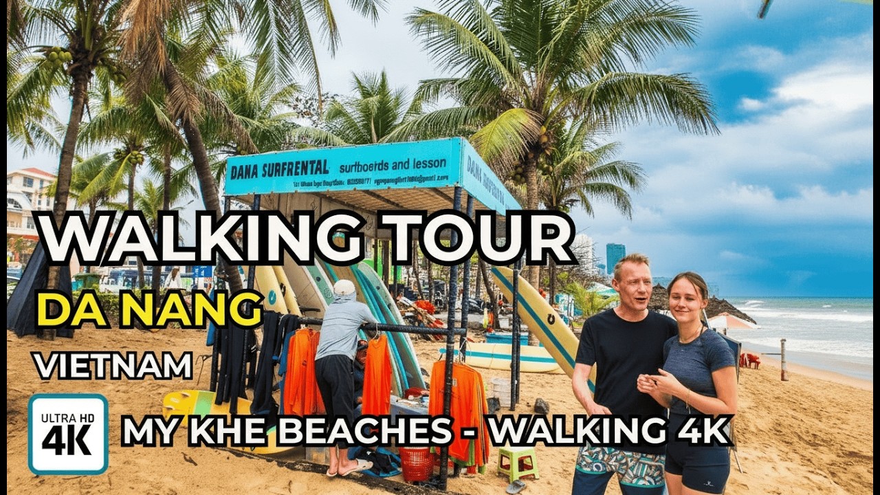 Discover the BEST BEACHES in Da Nang - Walking 4K - Ambience sound