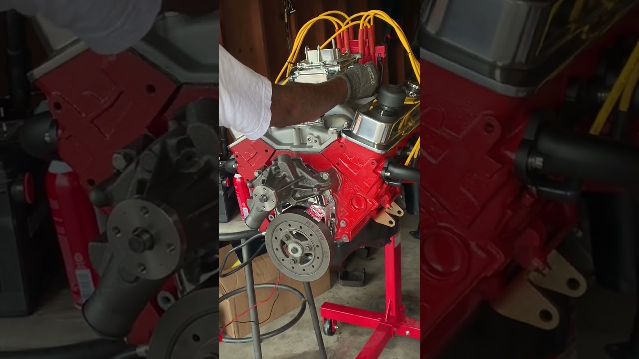 Boyfriend builds his own engine for an old school Camaro 
