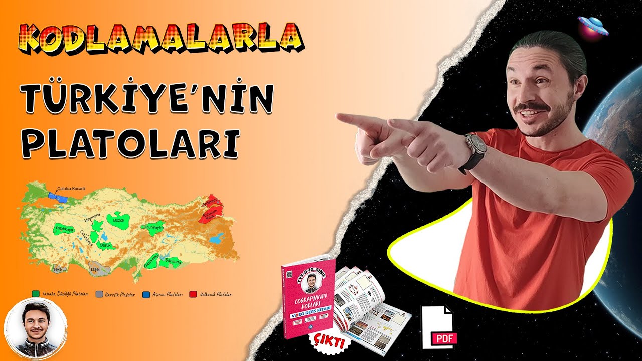 Türkiye'nin platoları haritası kodlamalarla kpss coğrafya  10.sınıf konu anlatımı 📂 PDF