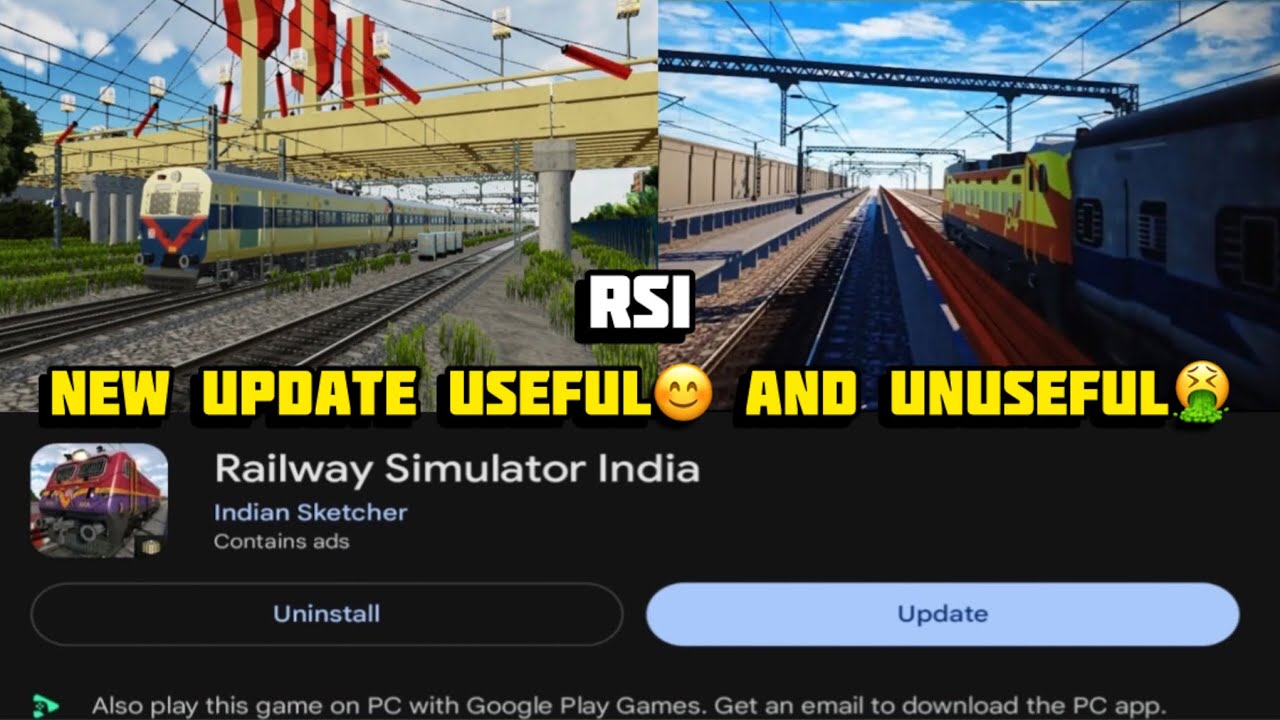 Railway Simulator India | New Update Useful And Unuseful￼￼￼ 😊
