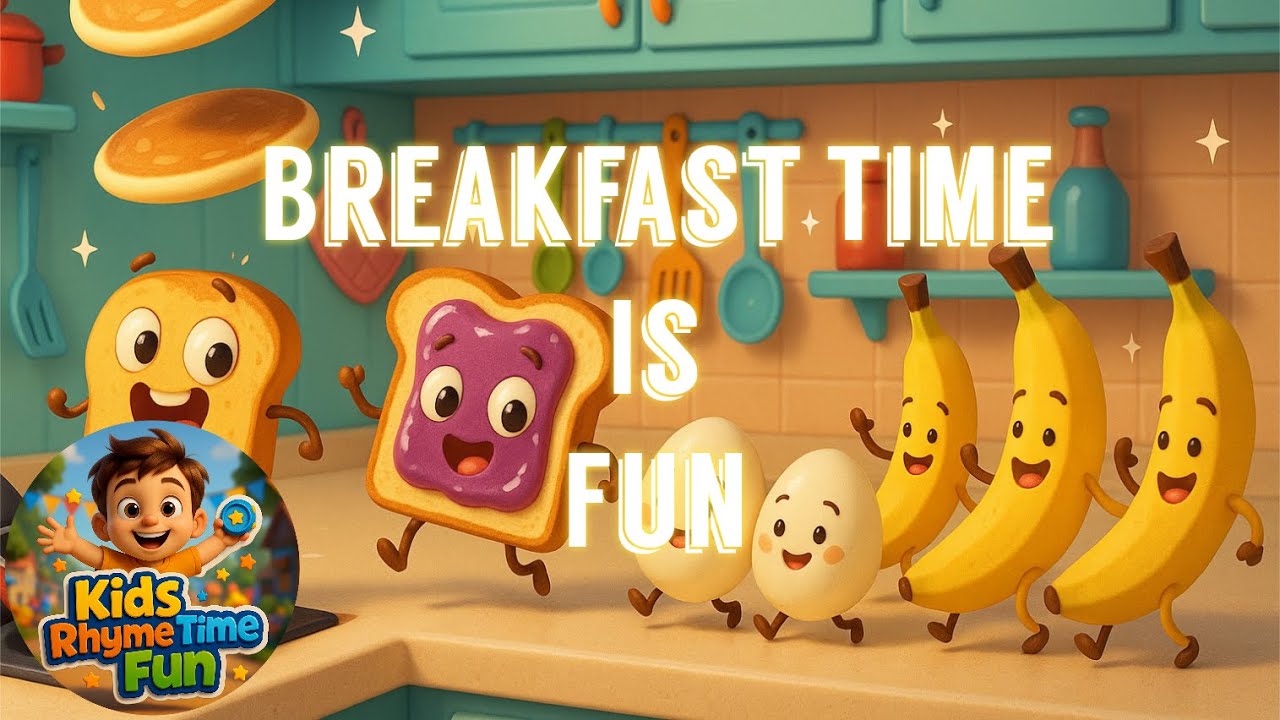 Breakfast Time is Fun | Breakfast Song | Nursery Rhymes & Kids Songs | @KidsRhymeTimeFun⁩