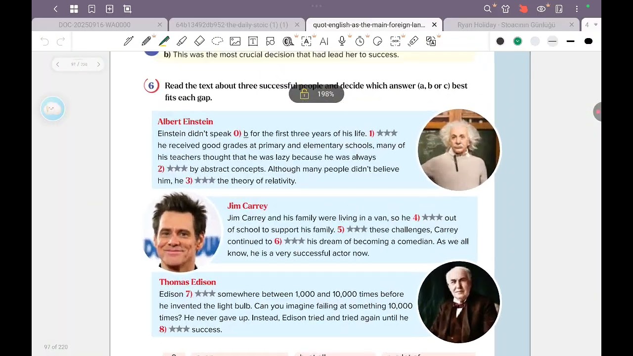 10th grade english students book page 95 and 95