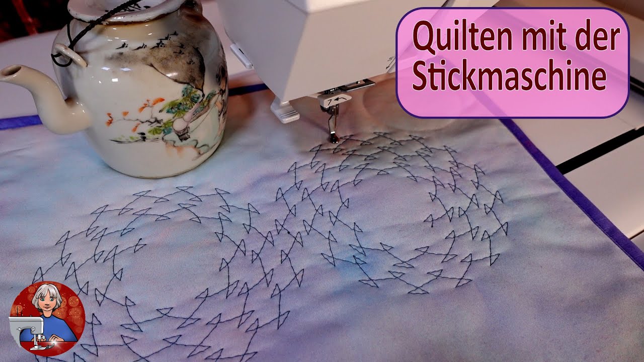 Quilten mit der Stickmaschine - Janome 550 E