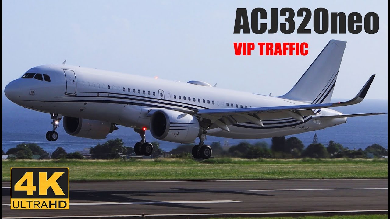 (4K) Acropolis Aviation ACJ320neo (G-KELT) Arriving In St. Kitts / Eastern Caribbean
