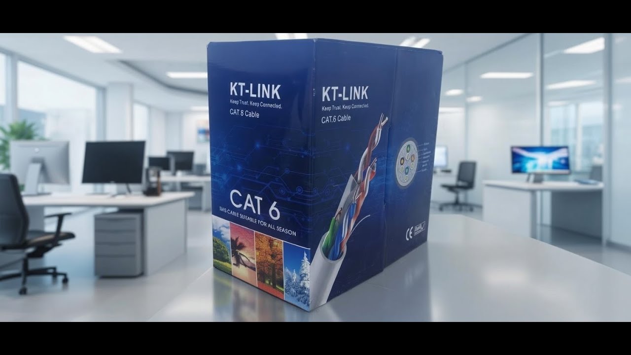 اختبار كابلات KT-link كات 6 افضل كابل انترنت وكاميرات IP في مصر