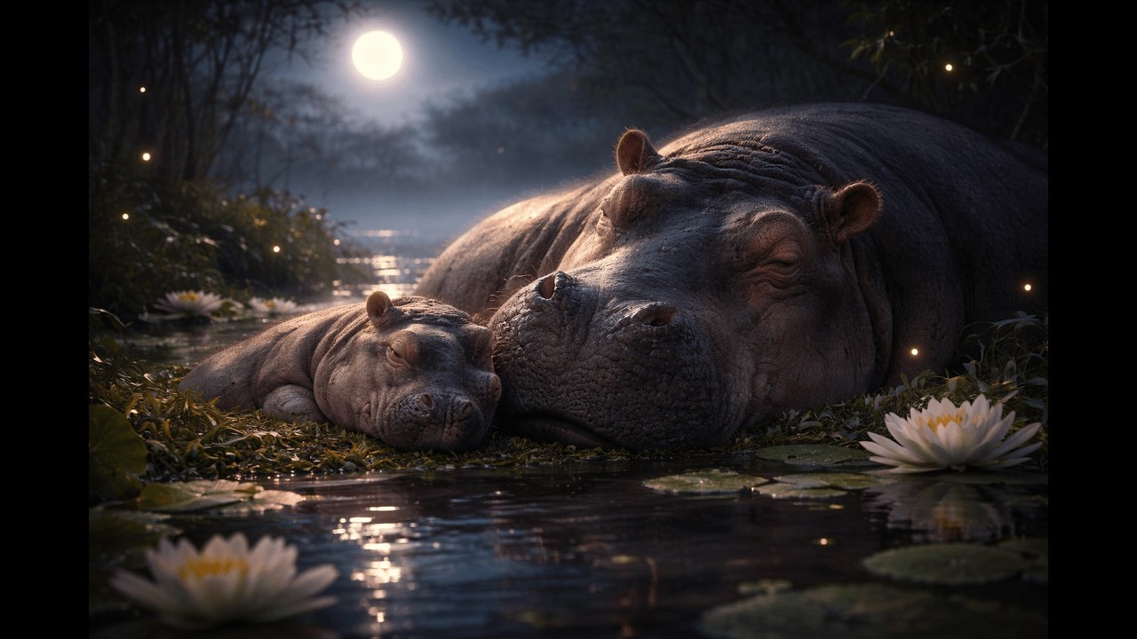 Sleepy Hippo's Secret Garden: Soft Piano for Babies (2 Hours)