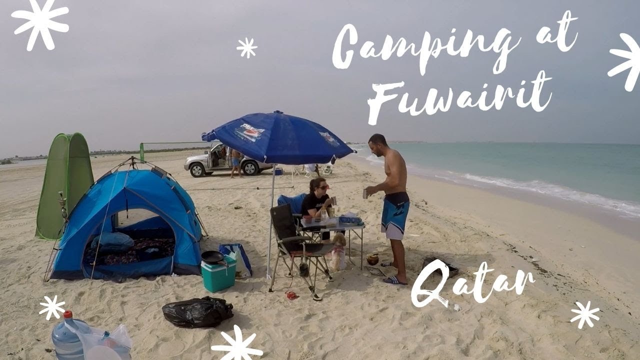 Camping at Fuwairit Beach in Qatar