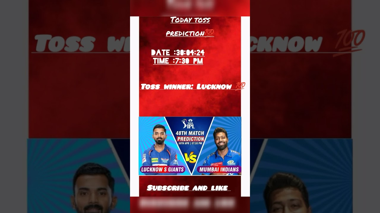 LSG VS MI TODAY TOSS PREDICTION 💯[IPL 2024]TOSS WINNER LUCKNOW [TATA IPL]
