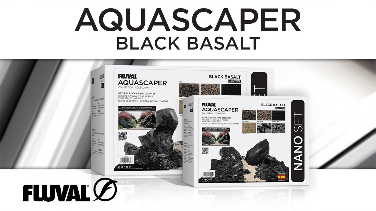 FLUVAL AQUASCAPER COLLECTION | Black Basalt Décor Set