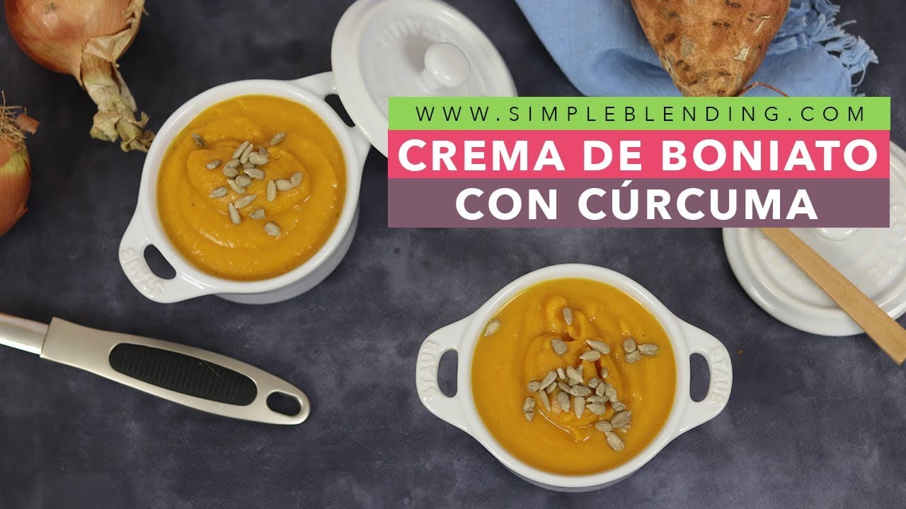 CREMA DE BONIATO CON CÚRCUMA | Crema caliente de boniato | Crema de boniato picante
