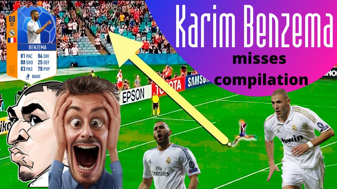 Карим Бензема | все промахи, неудачи, ошибки и фэйлы (перезалив)