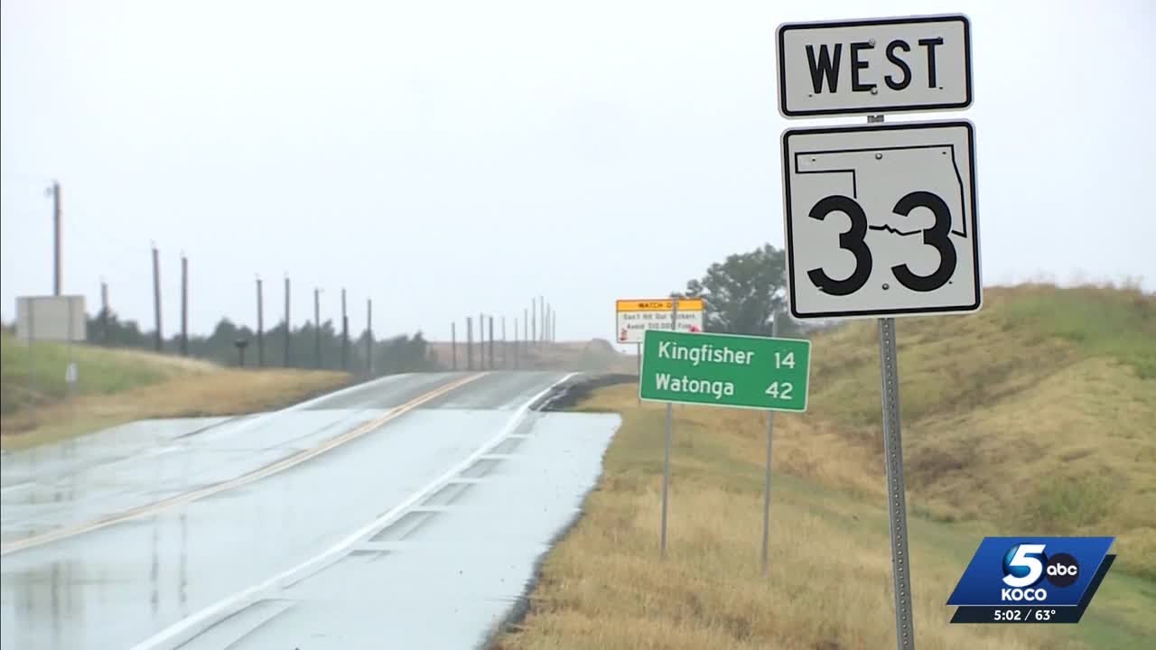 Driver killed by wood flying through windshield on Kingfisher County highway