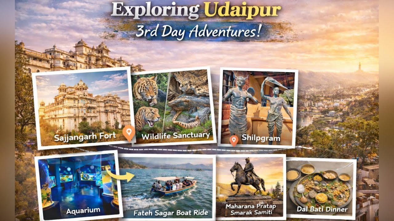 ✨ Udaipur  Diaries | Day 3 | Shilpgram, Wildlife Safari, Fateh Sagar & Royal Views 🏰🐯