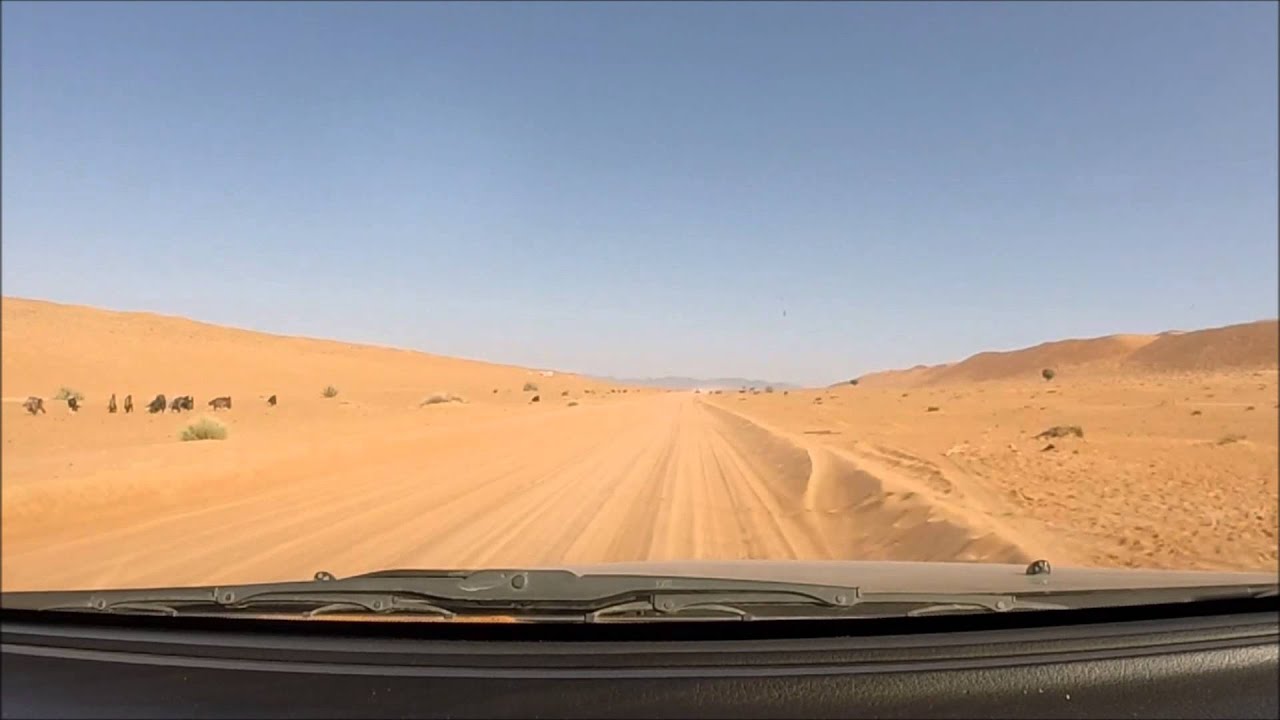 Oman - Driving out of the Wahiba Sands