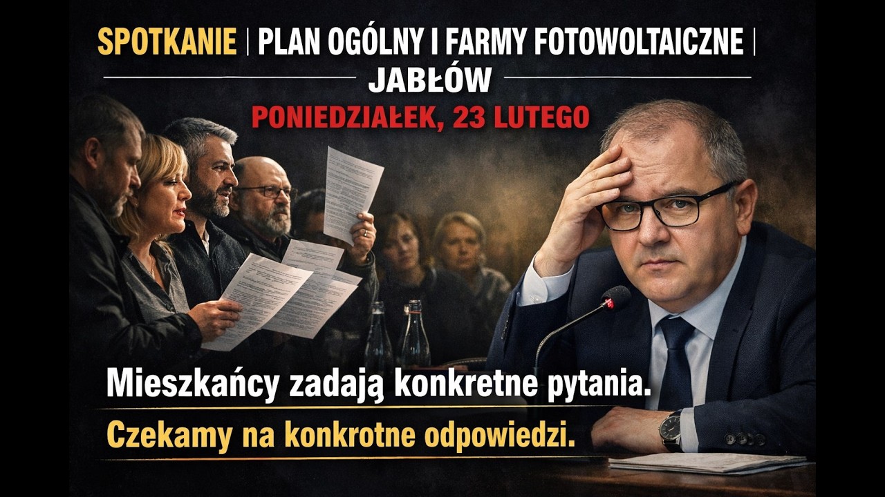 Jabłow Lubomin 20-02-2026 | Spotkanie mieszkańców | Planu Ogólnego i farm fotowoltaicznych