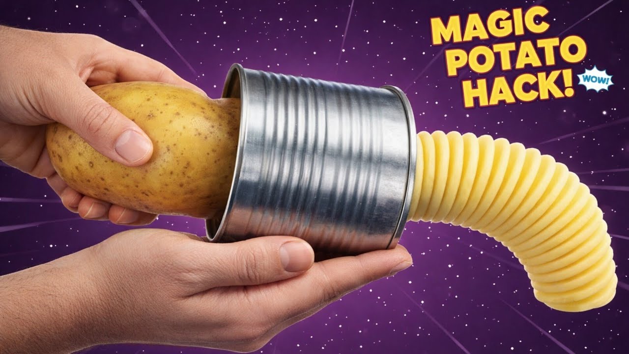 How to make a spiral potato slicer || DIY spring potato machine