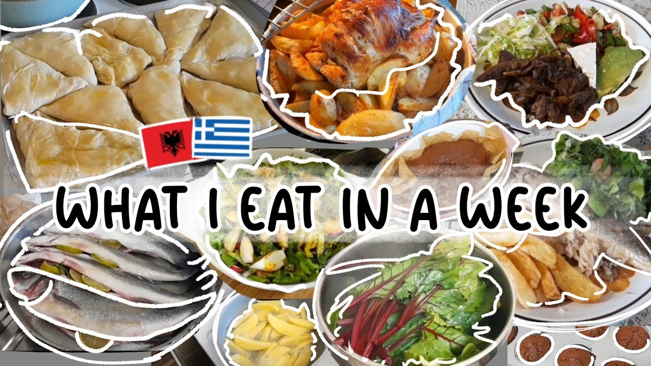 What I eat in a week pt3 🫒 (GREEK and ALBANIAN food) 🇬🇷🥗🇦🇱
