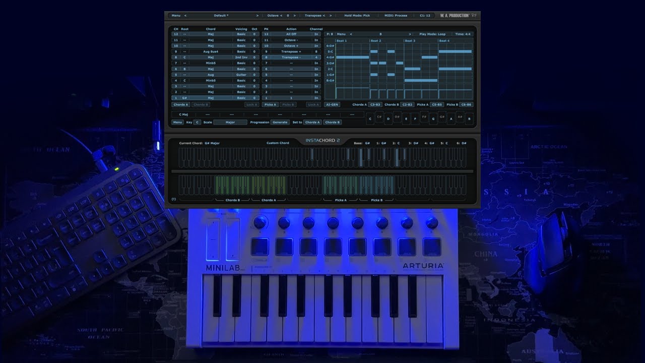 Создание песни с помощью InstaChord 2 (генератор MIDI-аккордов и мелодий) от W.A. Production