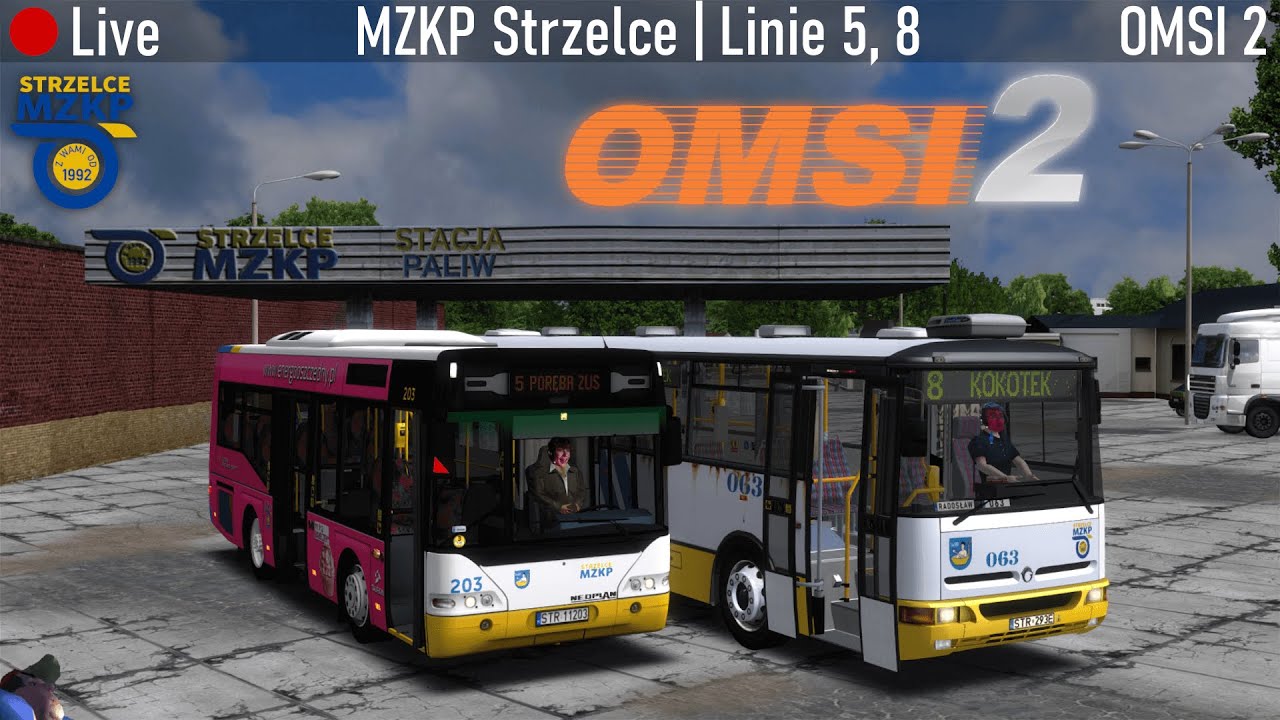 [🔴LIVE] OMSI 2 | MZKP Strzelce | Linie 5, 8 | 