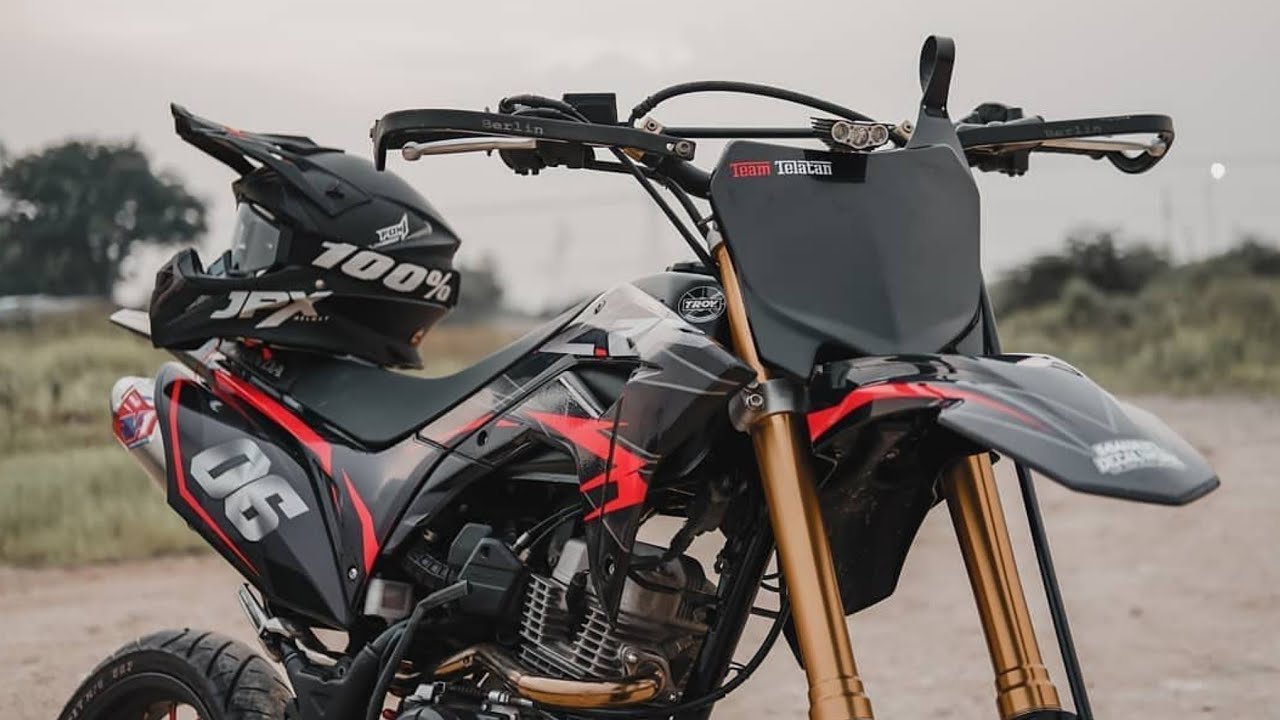 modifikasi crf 150 supermoto simple