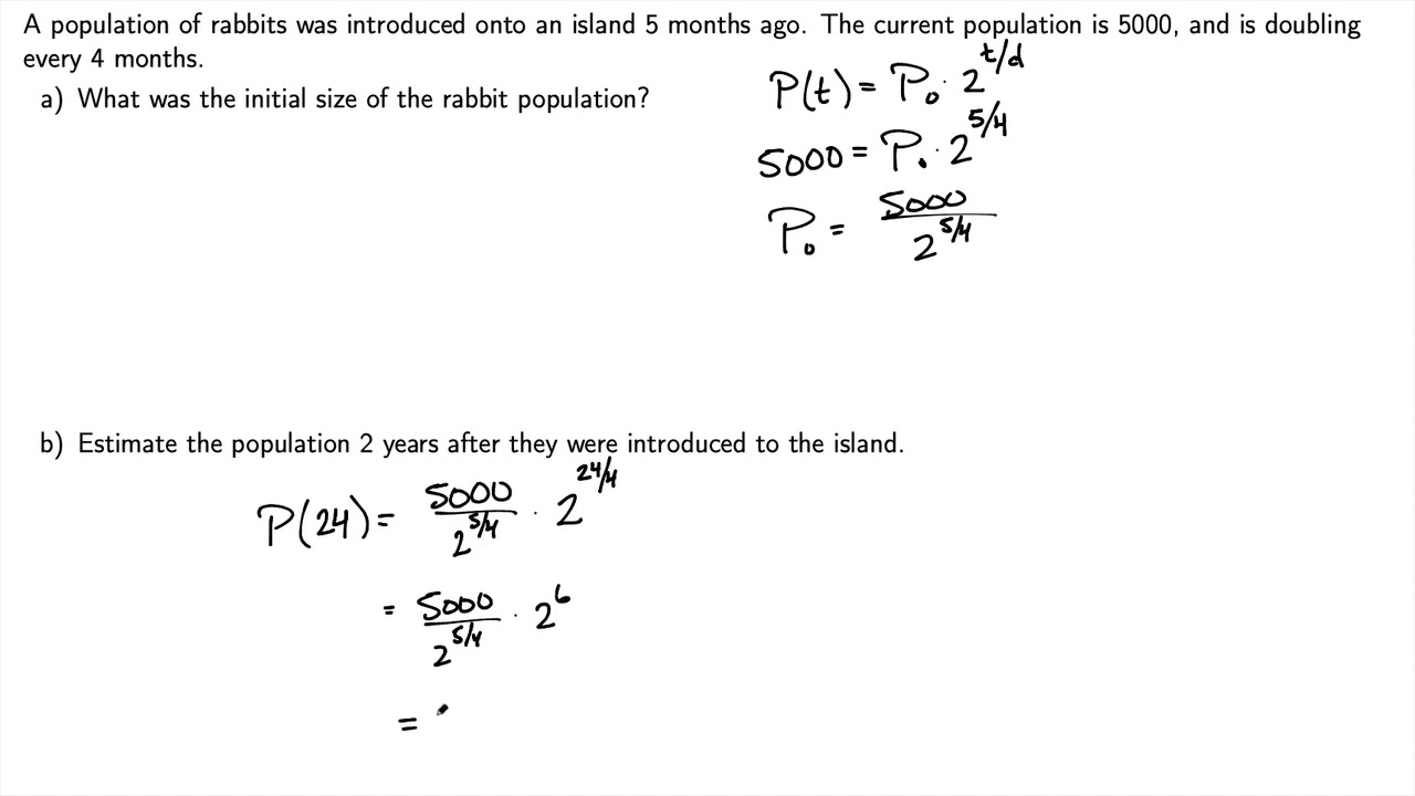 Example: Doubling Time in Exponential Growth (2)