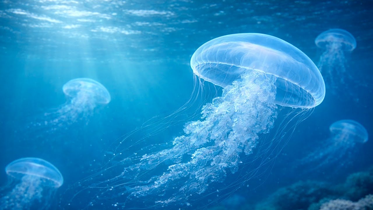 Calming Jellyfish 🌊 | 4K Ocean Ambience for Deep Sleep & Relaxation