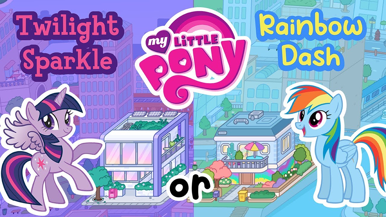 MY LITTLE PONY MLP Twilight Sparkle Rainbow Dash House Cute not FREE TOCA BOCA WORLD House Ideas