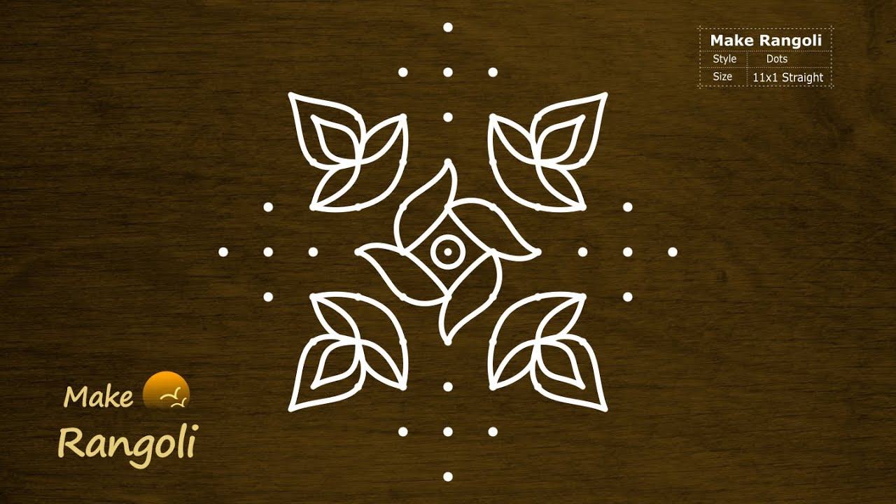 Karthika Masam Special Deepam Kolam with dots | Diya Rangoli with 11 dots | Make Rangoli