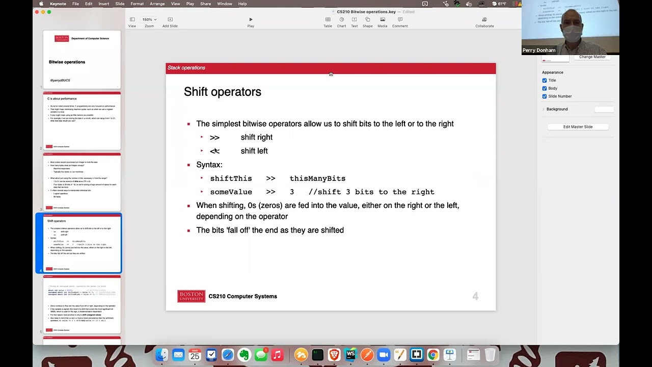 CS210 Computer Systems Lecture (16) - Bitwise operations