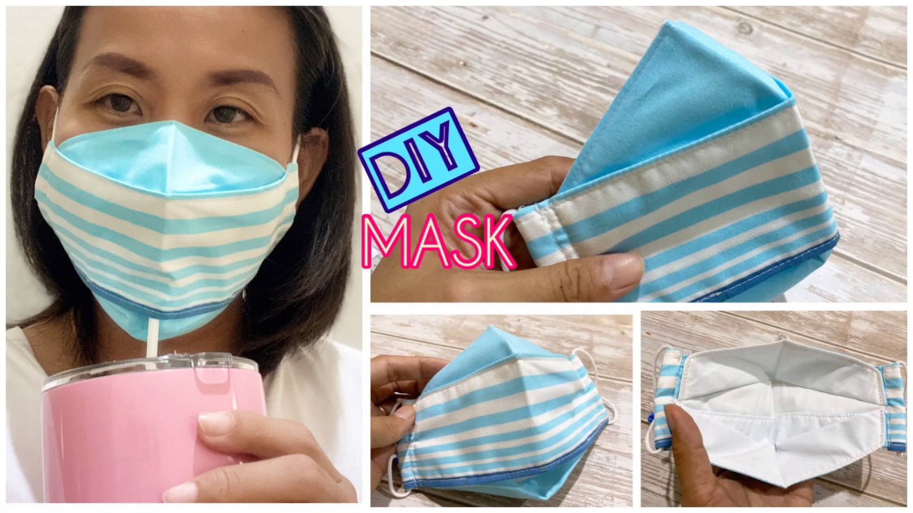 NEW Ideas DIY Face Mask | Fabric Face Mask Tutorial | ไอเดียเจ๋งๆ วิธีทำหน้ากากผ้า 3D มีช่องดูดน้ำ