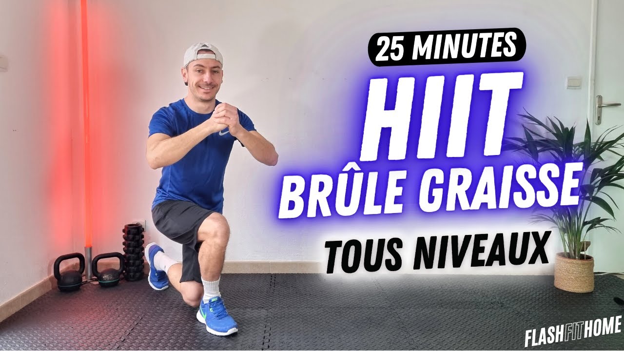 HIIT BRULE GRAISSE 25 MIN 🔥 AVEC OPTIONS SANS SAUT ( Tous Niveaux )