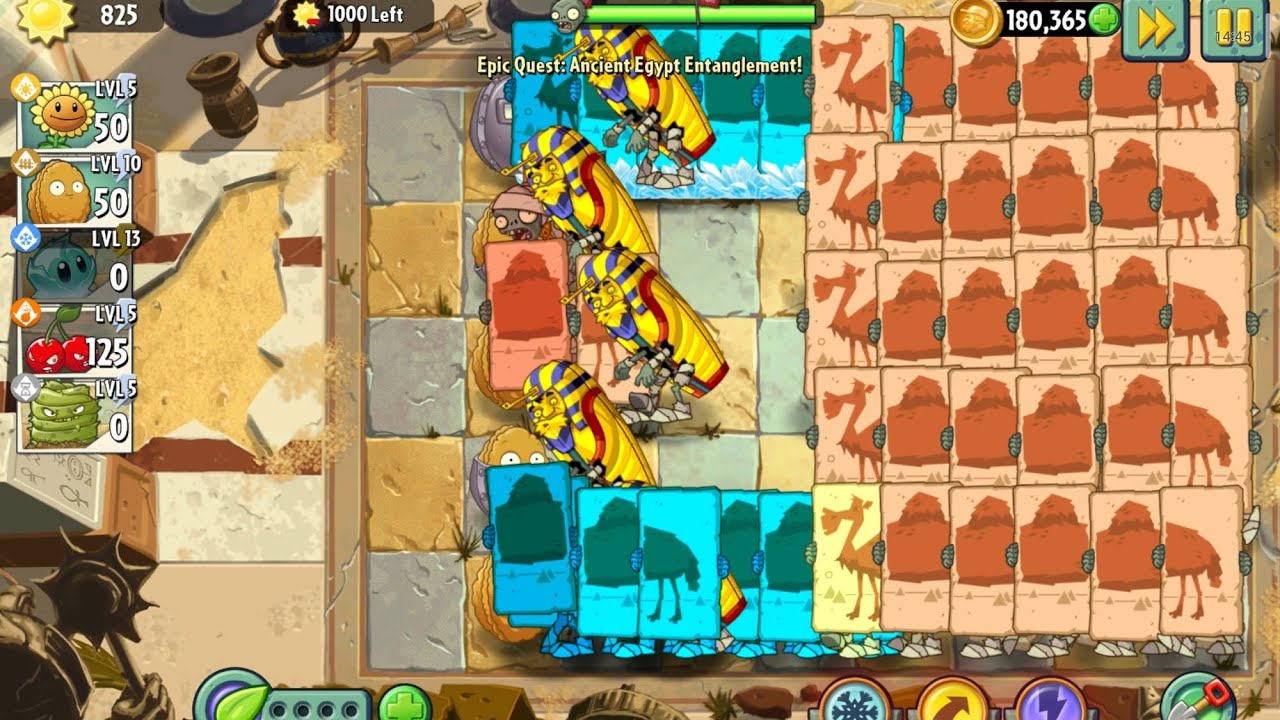 Play Extra Hard Ancient Egypt Levels 5 - 8.. !! | Plants vs Zombies 2