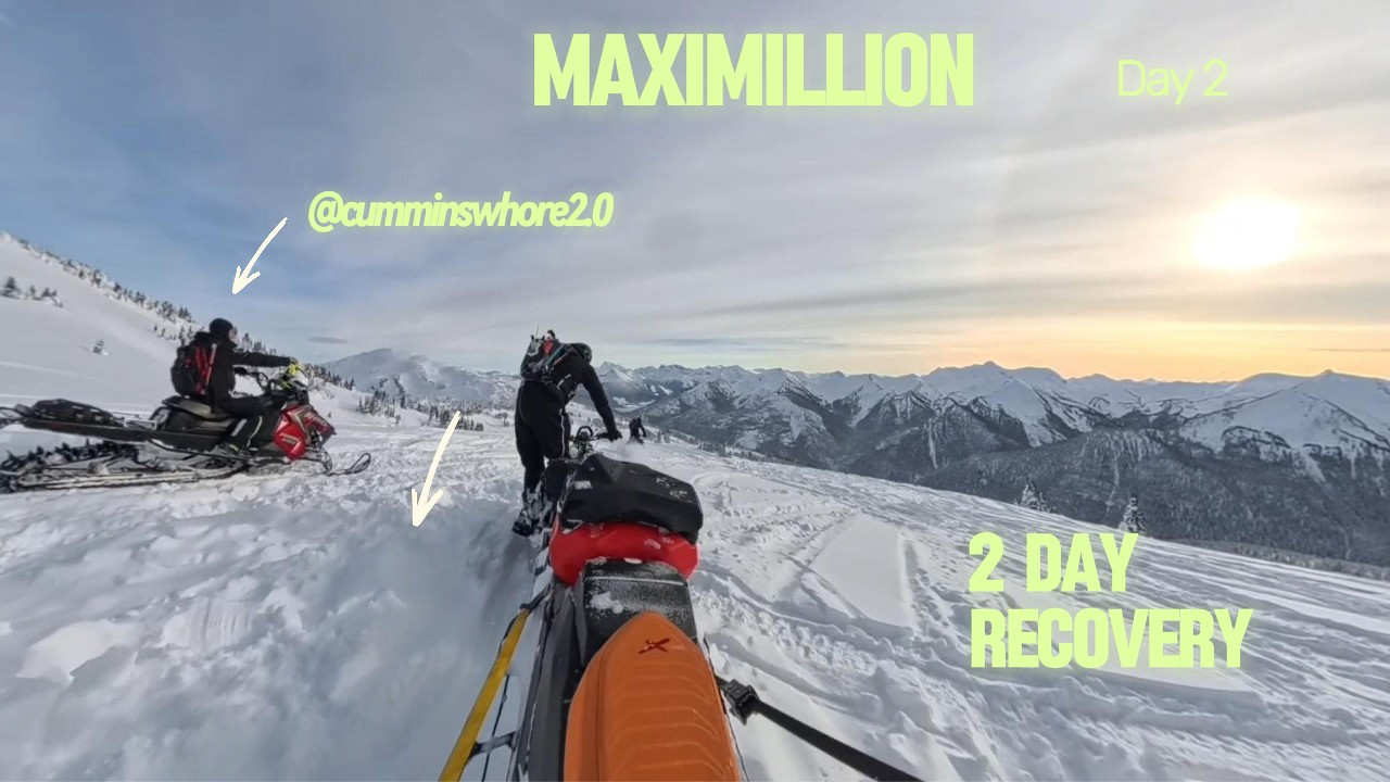 Broken track Snowmobile Recovery in Allan creek, Valemount,BC Day 2