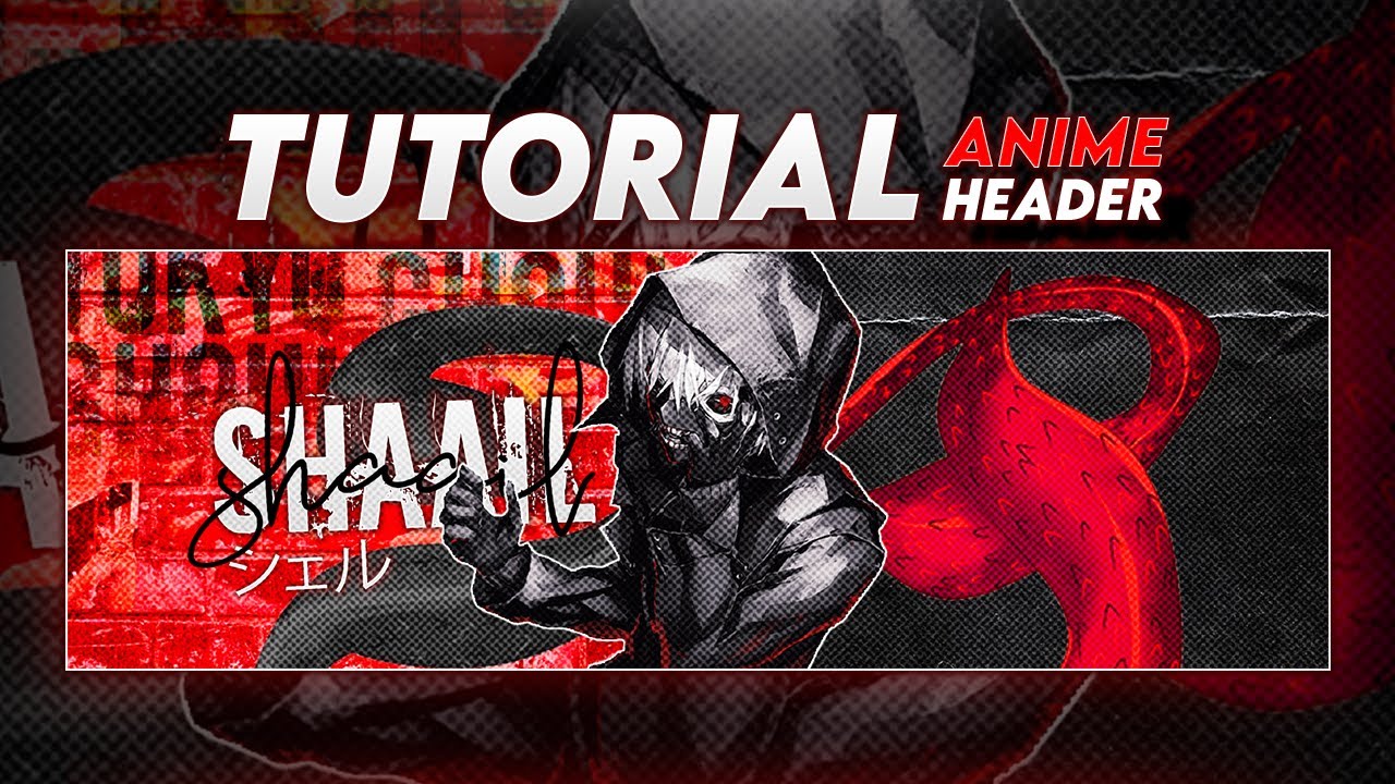 Tutorial: How To Make An ANIME Header/Banner in Photoshop! + FREE TEMPLATE 🎨 (Extremely Easy)