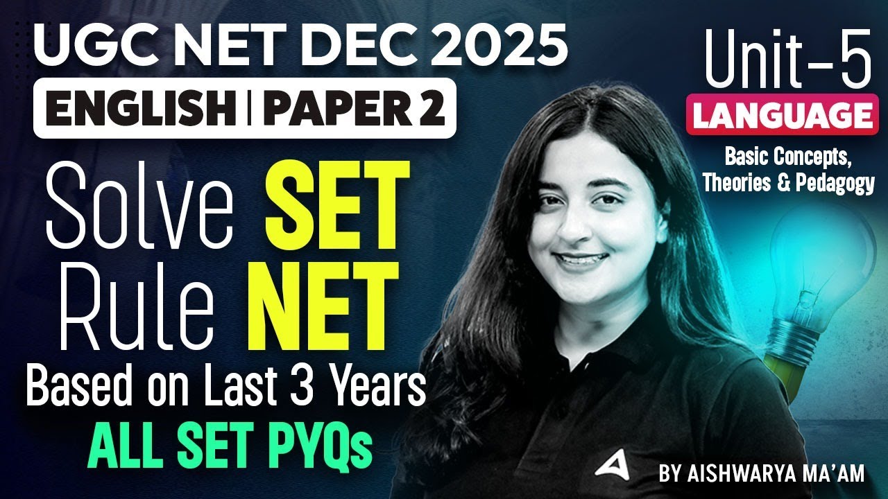 UGC NET English Literature Unit 5 | Based On Last 3 Years All SET PYQs By Aishwarya Mam