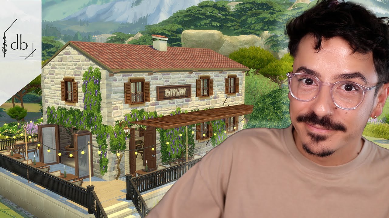 Строительство французского ресторана с помощью GOOGLE EARTH | The Sims 4
